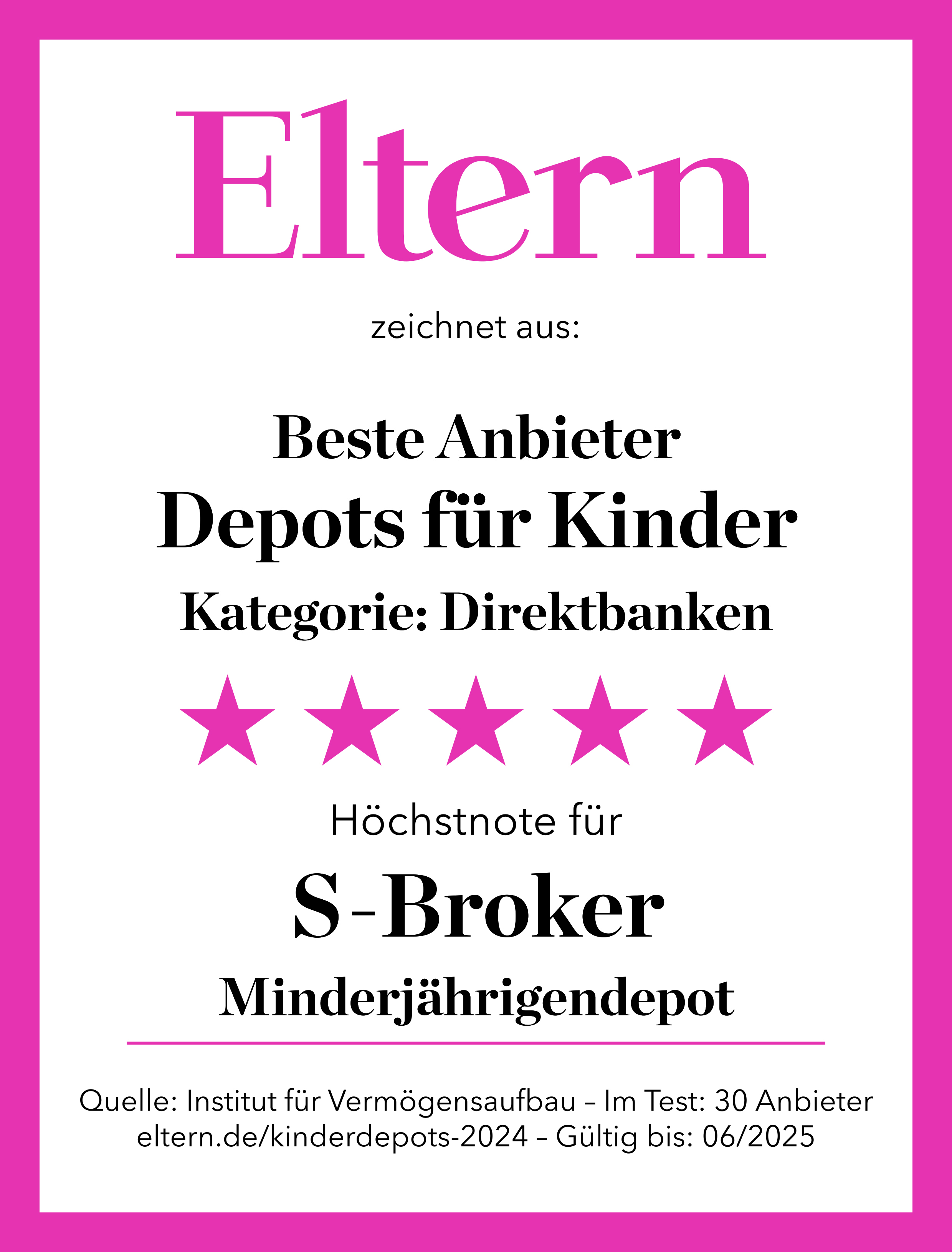 Eltern Siegel Depots für Kinder Eltern Siegel Depots für Kinder