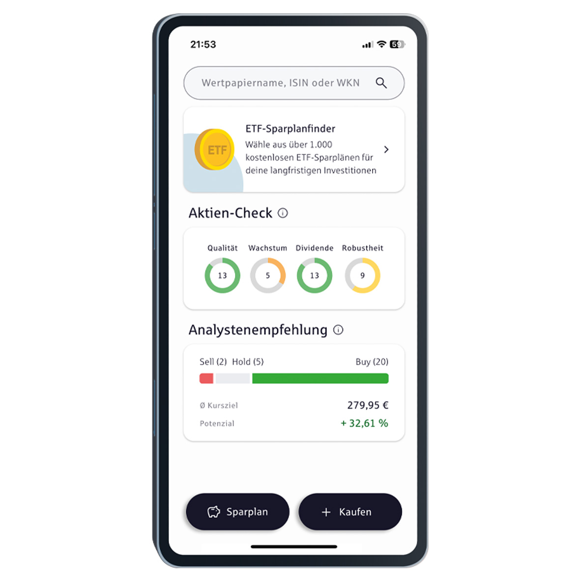 Aktiencheck & ETF-Sparplanfinder S Broker App Aktiencheck & ETF-Sparplanfinder S Broker App