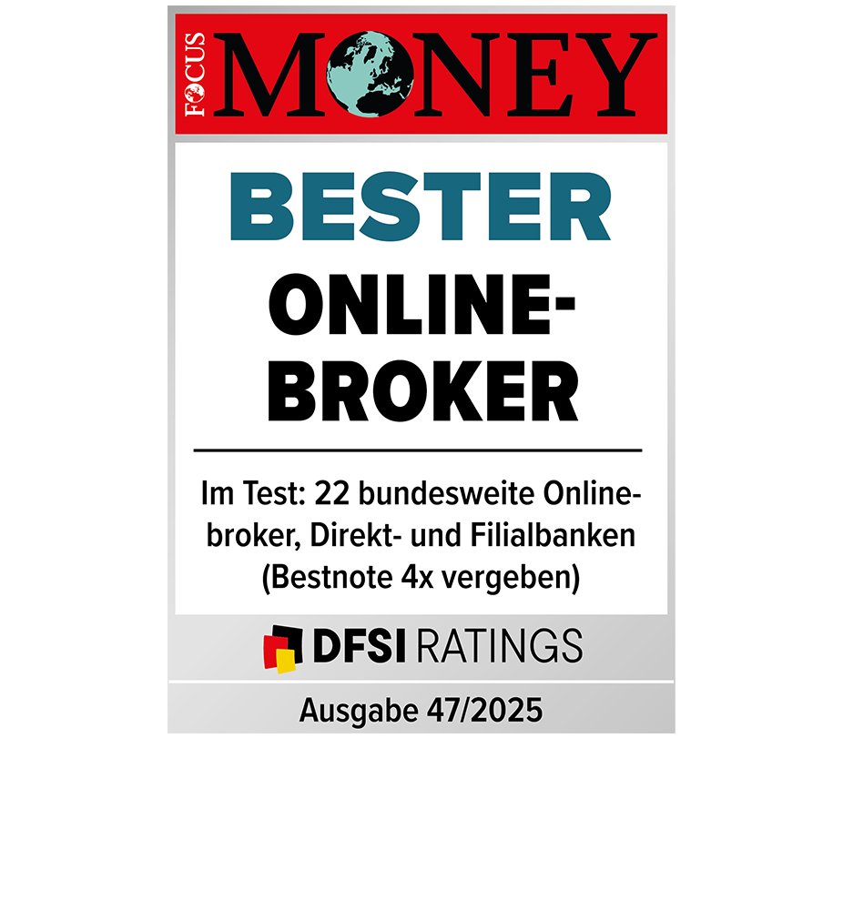 Auszeichnung Focus Money bester Online-Broker Auszeichnung Focus Money bester Online-Broker