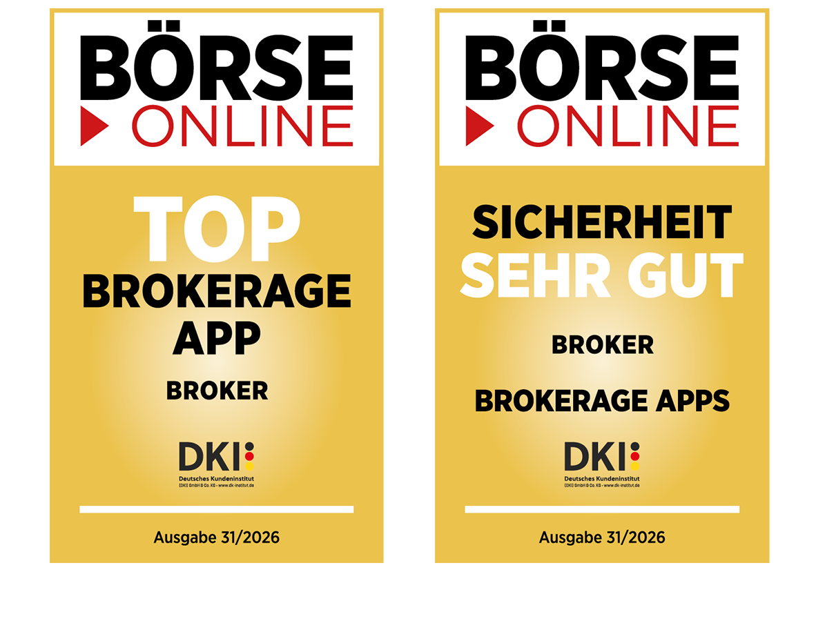Auszeichnung Börse Online Brokerage App + Sicherheit Auszeichnung Börse Online Brokerage App + Sicherheit