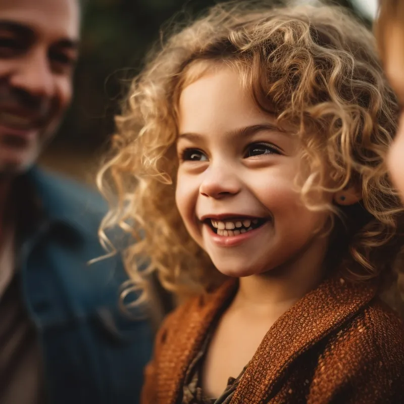 Lächelnder Vater mit Kindern Lächelnder Vater mit Kindern