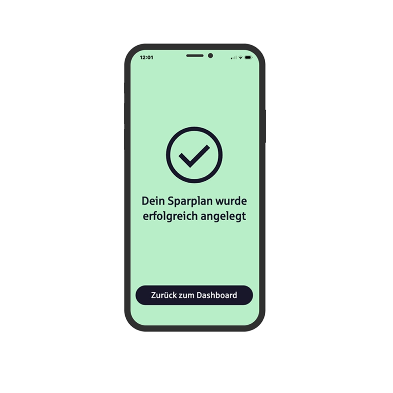 ETF Sparplan erfolgreich angelegt ETF Sparplan erfolgreich angelegt
